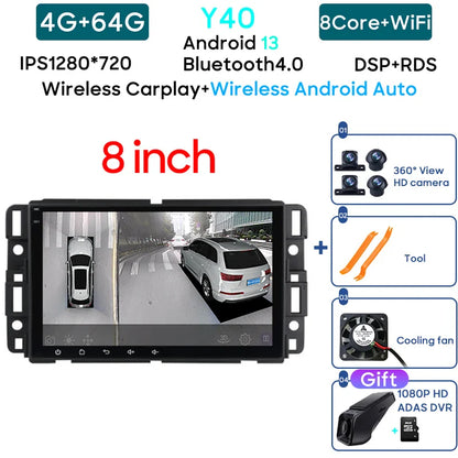 Car Radio Carplay Android Player For Chevrolet Silverado Impala GMC Yukon Acadia Sierra Navigation GPS 5G Wifi Video No 2din DVD