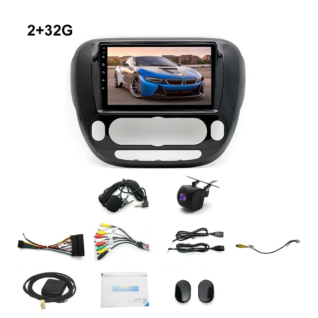 9" Auto Radio Player For KIA Soul 2014-2019 Android 14.0 Carplay Car Stereo Radio GPS Navi WIFI BT with Rear camera