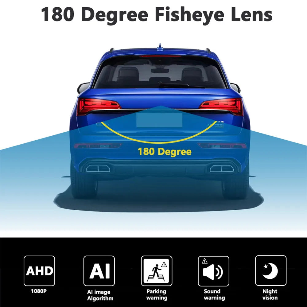 SMARTOUR 180 degrees AI Intelligent obstacle recognition reverse assistance blind spot monitoring AHD 1080P with buzzer reminder