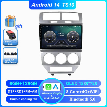 Android Car Radio Multimidia Player For Dodge Caliber Jeep Compass 1 MK Patriot 2006 - 2010 Auto GPS Navigation Carplay 2din DVD