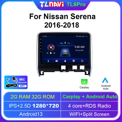 Android Auto Car Radio For 2016 2017 2018 Nissan Serena GPS Navigation System 8G RAM128G ROM Carplay Head Unit Multimedia player