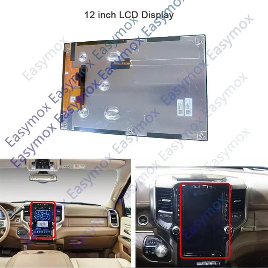 12 Inch LCD Display Screen For Dodge Ram 1500/2500/3500 2022 2023 2024 Navigation GPS Dashboard