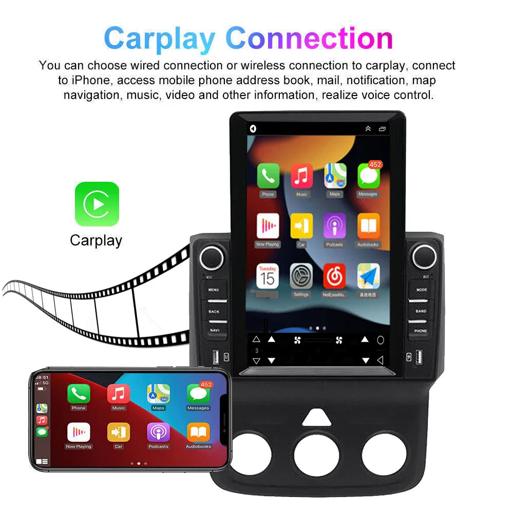 Android 14 Carplay For Dodge Ram 1500 2500 3500 2013-2018 Car Stereo Car Radio GPS Navigation Audio Multimedia DVD Player