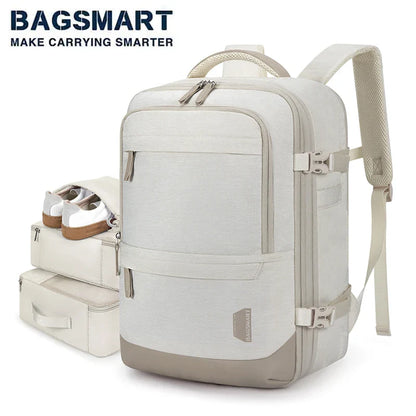 BAGSMART Suitcase Travel Backpack for Easyjet Cabin Bag 45x36x20 Men's Backpacks Expendable Waterproof 17‘’ Laptop backpack