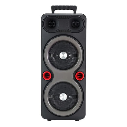 Outdoor Portable Speaker BT 5.0 6.5 Inch Stereo Subwoofer RGB Party Sound Box with Mic FM Radio Heavy Bass DJ System