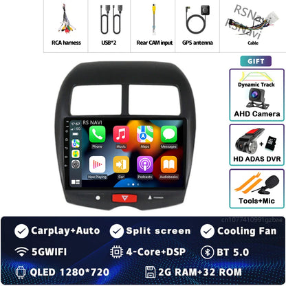 Android 14 For Mitsubishi ASX 1 2010 - 2016 2K QLED Android Car Radio Multimedia Video Player GPS Stereo CarPlay 4G Head Unit