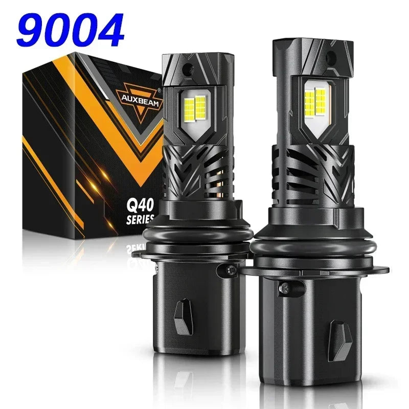 AUXBEAM Q40 Series 30000LM 120W LED Headlight Bulbs 9004 9005 9006 9007 H4 H11 H13 6500K White Plug and Play Canbus Headlamp