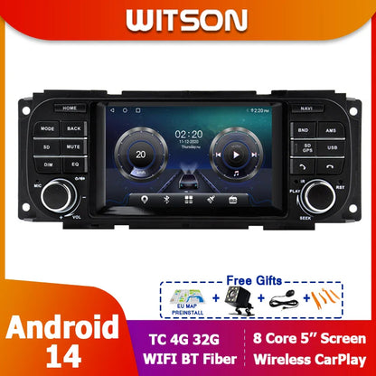 Car Radio Player OEM CarPlay Android Multimidia For 300M Stratus Sedan PT Cruiser Durango Grand Cherokee 1999-2004 Stereo GPS
