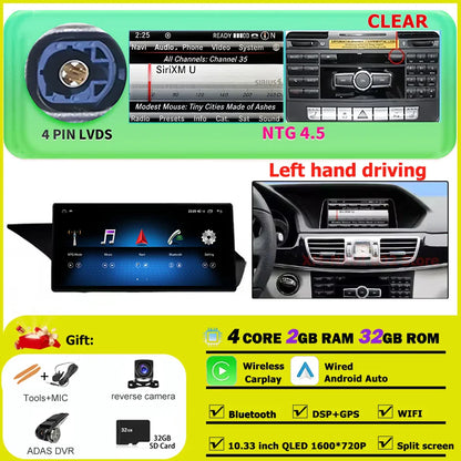 Car Radio Multimedia Android 14 For Mercedes Benz E Class W212 2009-2015 Auto Navigation GPS WIFI 4G Wireless CarPlay DSP Stereo