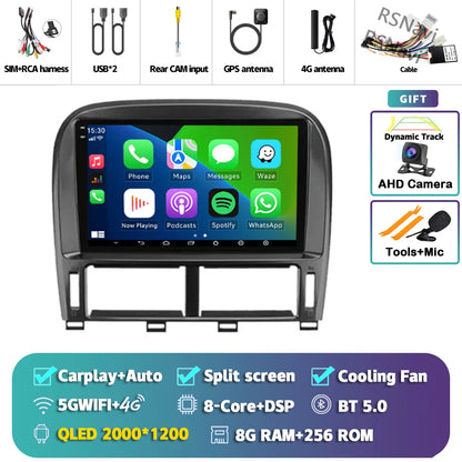 Android 14 Carplay Auto Car Radio Multimedia Player For Lexus LS430 XF30 LS 430 2000 - 2006 DSP Autoradio Stereo 2din Head Unit
