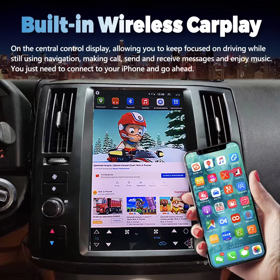 11.8inch Android 11 Screen For Infiniti FX35 2007 FX45 2008 Stereo GPS Carplay Car Radio Multimedia Video Player Auto Navigation