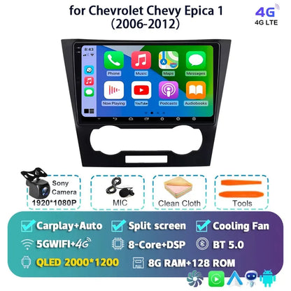 Android 14 Carplay Auto For Chevrolet Epica 1 2006 2007 2008 - 2012 Car Radio GPS Multimedia 2 Din Stereo Head Unit Player Video