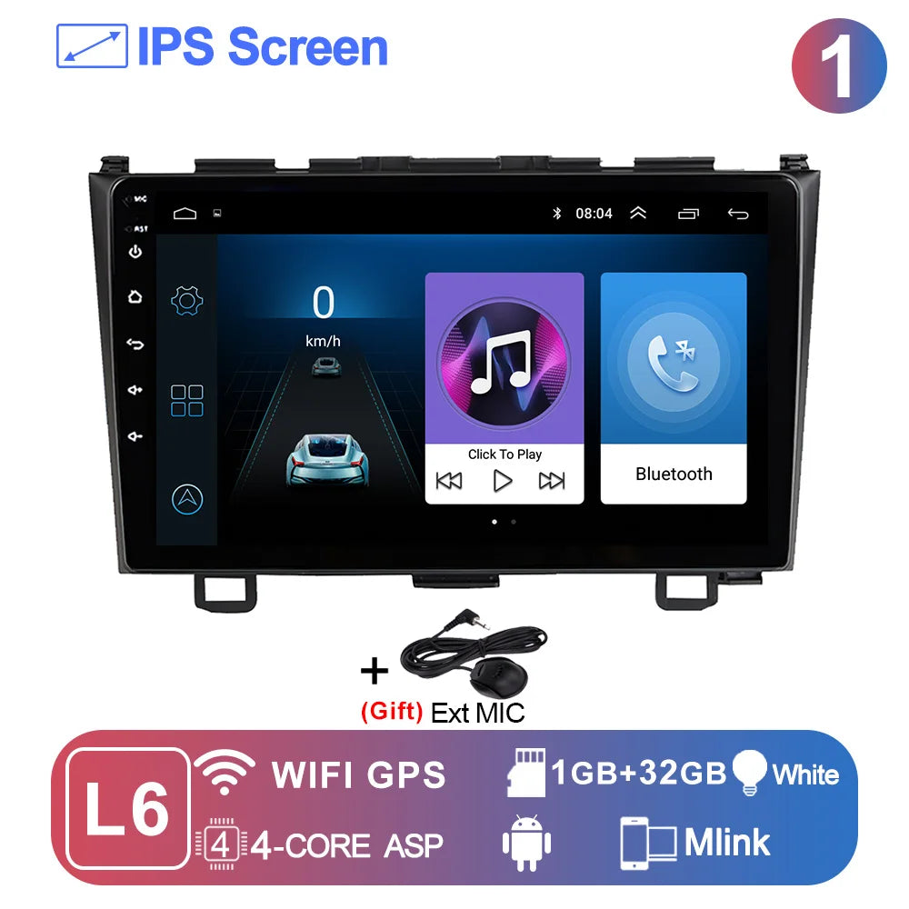 LEHX Pro 5G WIFI 8 Core Android 14 2 Din Autoradio Car Radio Multimedia Player For Honda CRV CR-V 2006-2011 Carplay gps dvd QLED