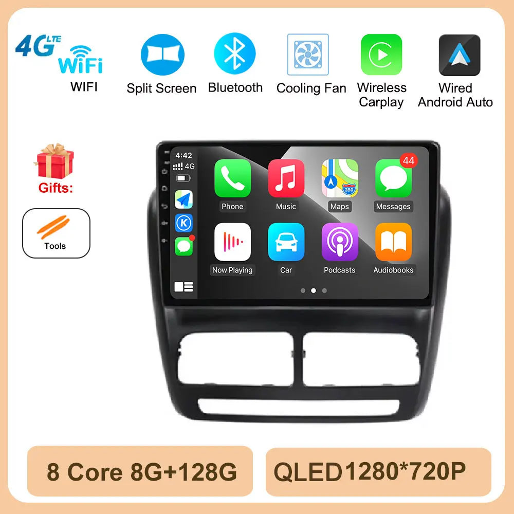 Android 14 Car Radio GPS Navigation For FIAT Doblo Opel Combo Tour 2010 2011 2012 - 2015 2018 Stereo Video Player Carplay Auto
