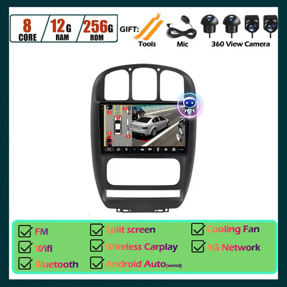 Wireless Carplay Android Auto Screen For Chrysler Voyager Rg Rs Town  & Country Rs 2000-2007 Multimedia Player Stereo Tools 4G