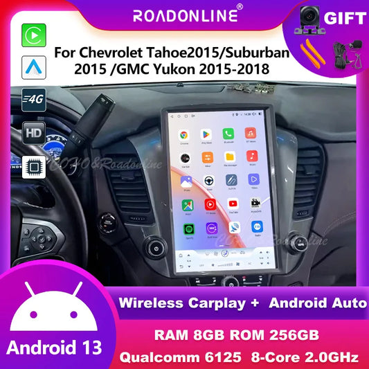 14.5 inch Android audio For Chevrolet Tahoe 15 / Suburban 15 / GMC Yukon 15-18 Android 13 Core 8+256G Car Multimedia Player