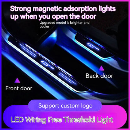 For Peugeot GT GTline 106 107 108 206 207 208 301 308 408 508 2008 3008 4008 5008 Car Wireless LED Welcome Pedal Threshold Light