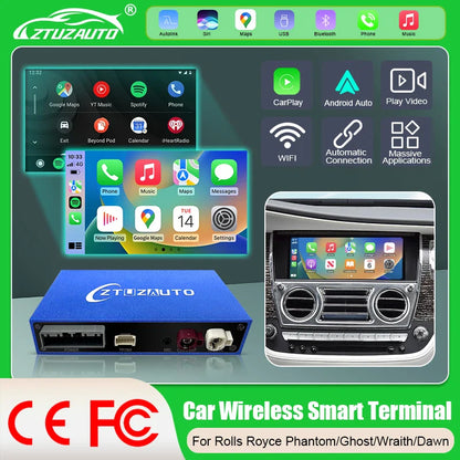 Wireless Carplay Decoder For Rolls Royce Wraith Ghost Phantom Dawn With Android Auto CarPlay Airplay Autolink Module Smart Box