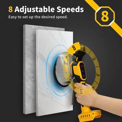 Cordless Tile Vibration Leveling Machine Portable 20V Battery Powered Tool Suction Cup 110LBS 8 Adjustable Speed Digital Display power tools