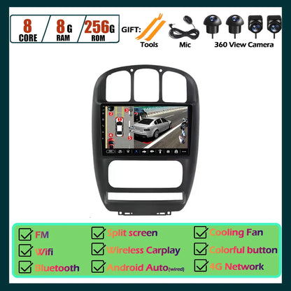Wireless Carplay Android Auto Screen For Chrysler Voyager Rg Rs Town  & Country Rs 2000-2007 Multimedia Player Stereo Tools 4G