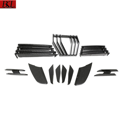 For BMW M2 series G87 dry carbon fiber wind blade fender side cheeks front bumper air vent trim spoiler car upgrade accessories