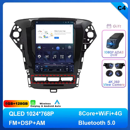 9.7 inch Android 14 Car Radio For Ford Mondeo MK4 2011 - 2013 Navigation Autoradio Multimedia Player DVD GPS Stereo WIFI 4G DVD