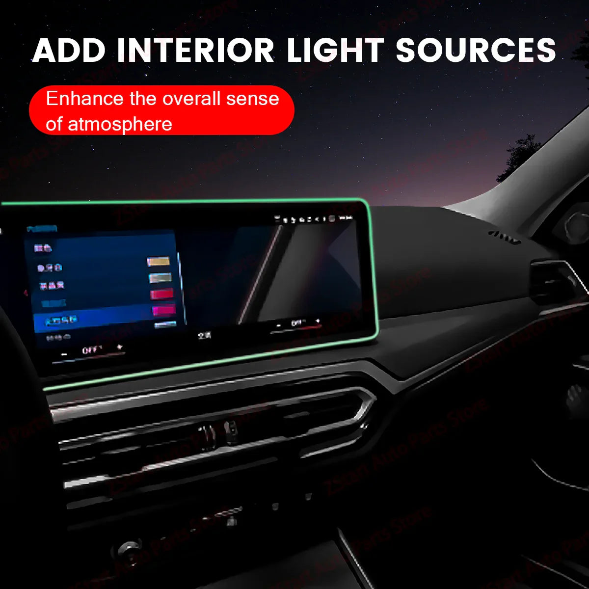 11 Color LED Screen Light Ambient Light For BMW G20 G26 G60 G05 X5 G06 X6 G07 X7 M3 M4 i3 i4 i5 Series Car Monitor Display Part