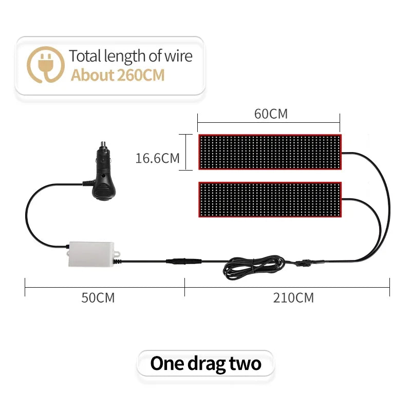 12-24V truck decoration atmosphere light Video-driven Devil's Eye flexible LED screen Extra large smart decor light Accessories