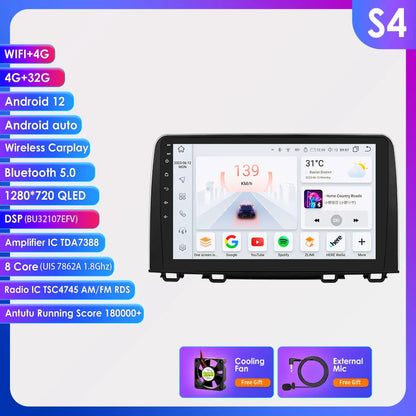 Hizpo Car Stereo Radio For Honda CRV CR-V 2017 - 2021 Multimedia Player Navigation GPS Carplay 2 Din Android Head Unit Wifi DSP