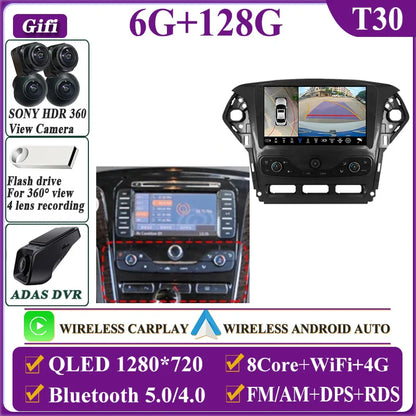 Autostereo 14 For Ford Mondeo MK4 2007-2014 Car Multimedia Video Player GPS Navigation Radio Android 13 Auto Carplay No 2Din DVD