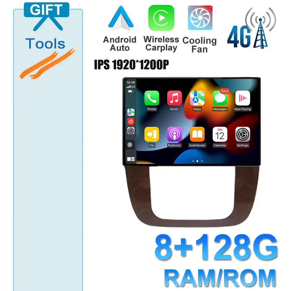 Android 14 Car Radio For GMC Yukon Chevrolet Tahoe Suburban 2008 - 2012 13.1Inch Screen GPS Navigation Wireless Carplay 4G WIFI