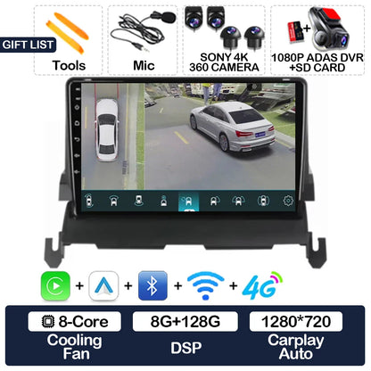 Android 15 Car Radio For Dodge Journey 2009 - 2012 Multimedia Stereo Video Player Qualcomm Head Unit 2DIN 4G LTE 5G WIFI QLED BT