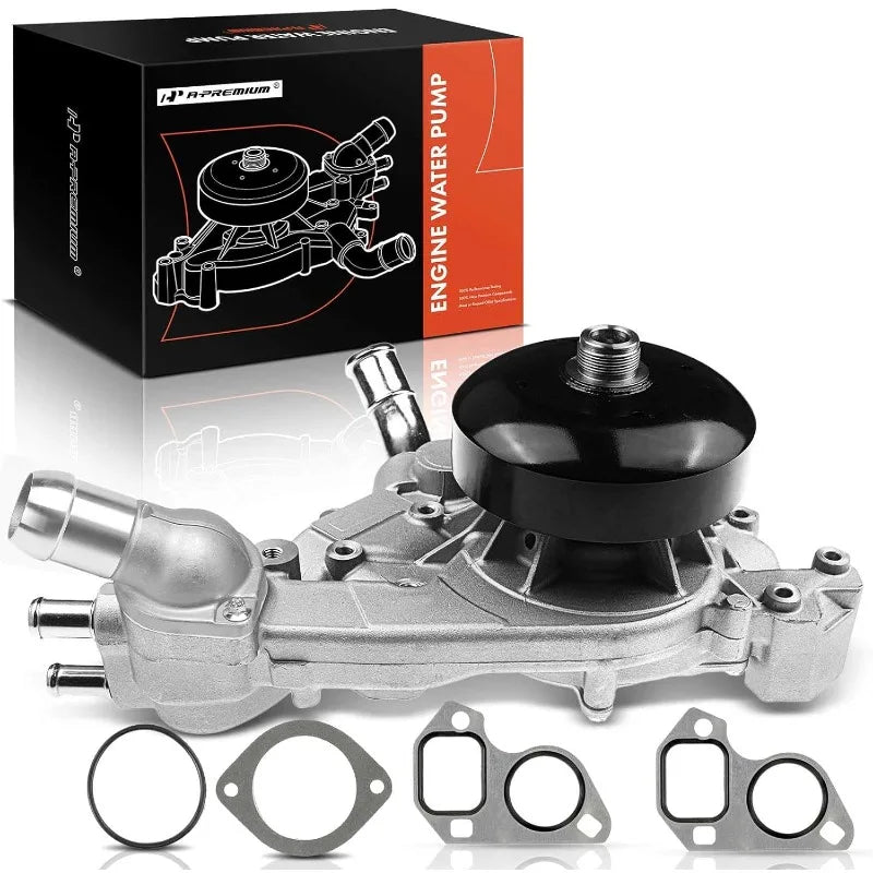 A-Premium Engine Water Pump W/Thermostat & Gasket Compatible with , GMC, , Hummer & Models, 4.8L 5.3L 6.0L - Silverado,