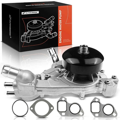 A-Premium Engine Water Pump W/Thermostat & Gasket Compatible with , GMC, , Hummer & Models, 4.8L 5.3L 6.0L - Silverado,