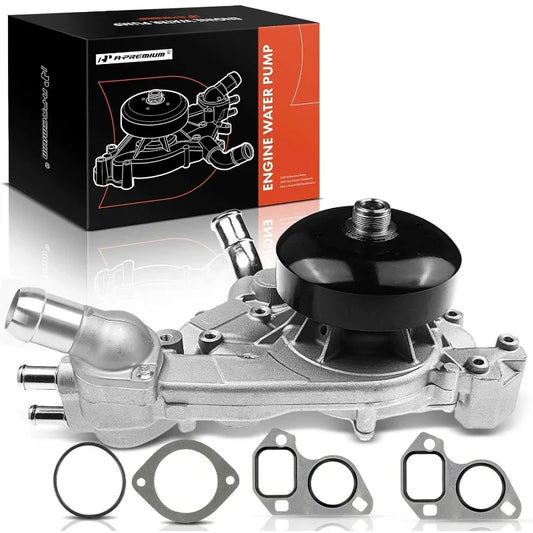 A-Premium Engine Water Pump W/Thermostat & Gasket Compatible with , GMC, , Hummer & Models, 4.8L 5.3L 6.0L - Silverado,