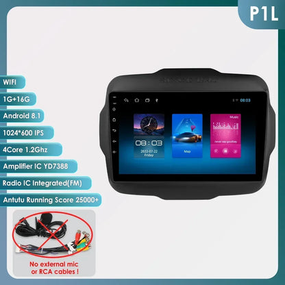 7862 Carplay 4G-LTE 9" Car Radio Android for Jeep Renegade 2016-2020 Multimedia Player Navigation GPS 2 Din Stereo DSP Autoradio