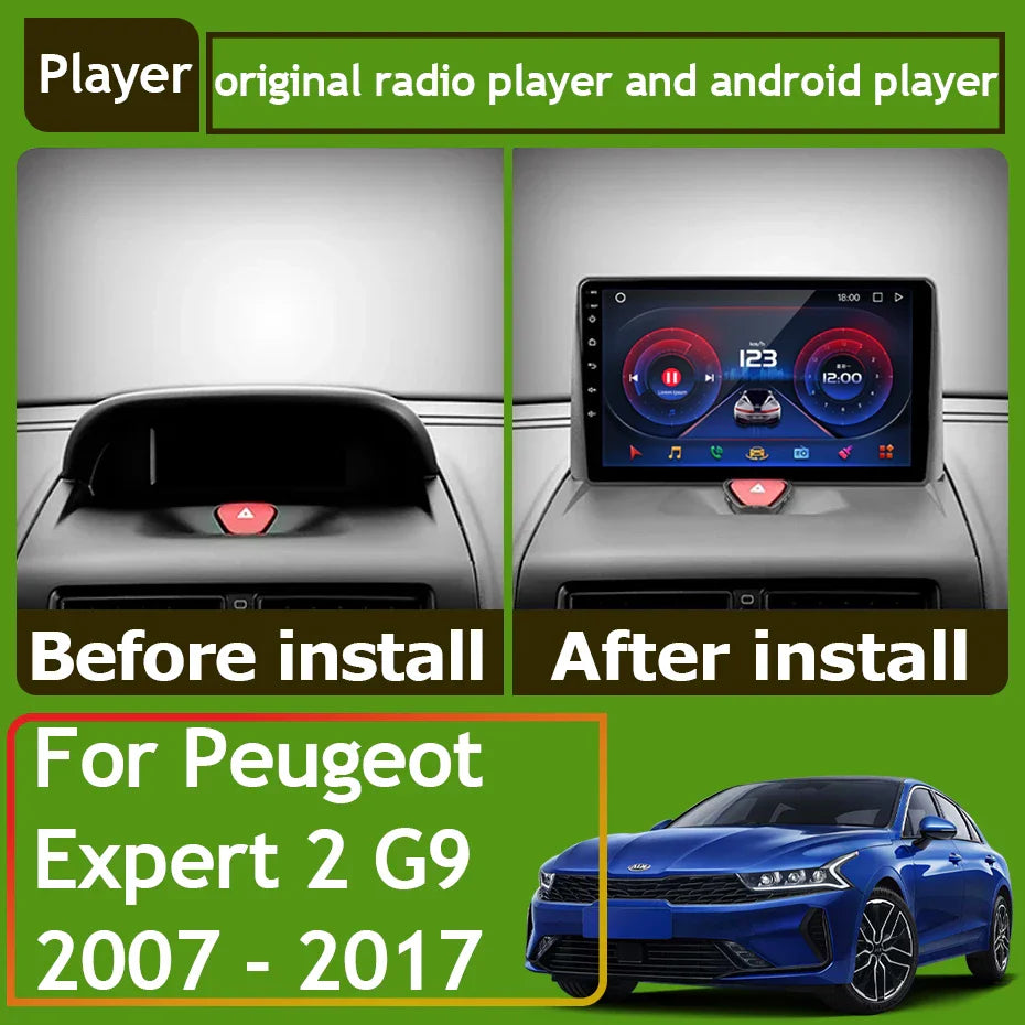 Car Radio Carplay For Peugeot Expert 2 For Citroen Jumpy For Fiat Scudo For Toyota Proace 2007-2017 Navigation GPS Android Auto