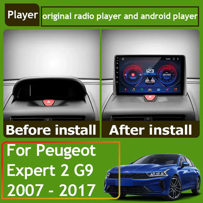 Car Radio Carplay For Peugeot Expert 2 For Citroen Jumpy For Fiat Scudo For Toyota Proace 2007-2017 Navigation GPS Android Auto