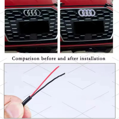 Audi Car LED Front Grille Logo Lamp Static White Light 249 273 285mm For AUDI A3 A4 A5 A6 A7 A8 S3 S4 S5 S6 S7 Q3 Q5 Q7 TT