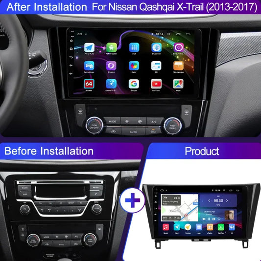 9 Inch Android 13.0 2+32G For Nissan Qashqai X-Trail 2014-2019 Car GPS Navigation Multimedia Player Radio Tape Head Unit Carplay