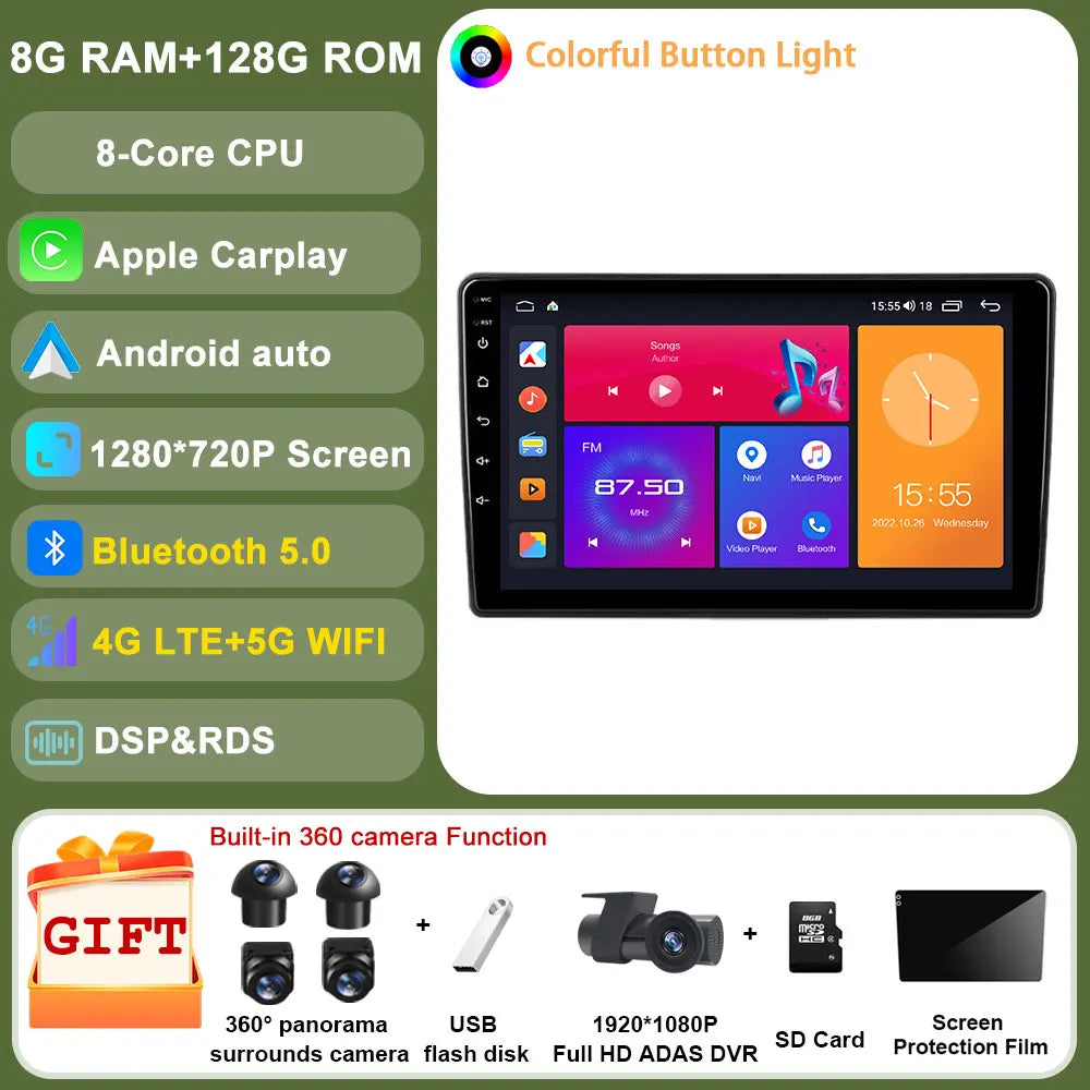 Android 14 For GMC Chevrolet Avalanche Silverado Tahoe Equinox Impala Traverse Express Traverse Car Radio Multimedia Carplay GPS