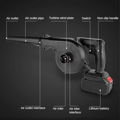 21V 2-In-1 Blower& Suction Air Blower Electric Leaf Blower Brushed Dust Sweeper For Home Garden Pet Hair For Makita 18V Battery power tools
