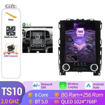 9.7″Android 14 For Renault Koleos Megane 4 Samsung SM6 Talisman 2017-2019 Wireless Apple BT Carplay Car Radio Multimedia