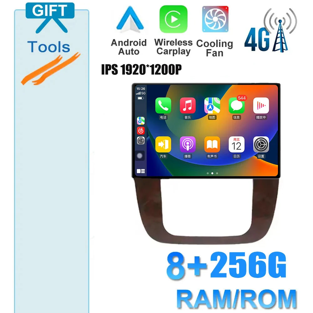 Android 14 Car Radio For GMC Yukon Chevrolet Tahoe Suburban 2008 - 2012 13.1Inch Screen GPS Navigation Wireless Carplay 4G WIFI