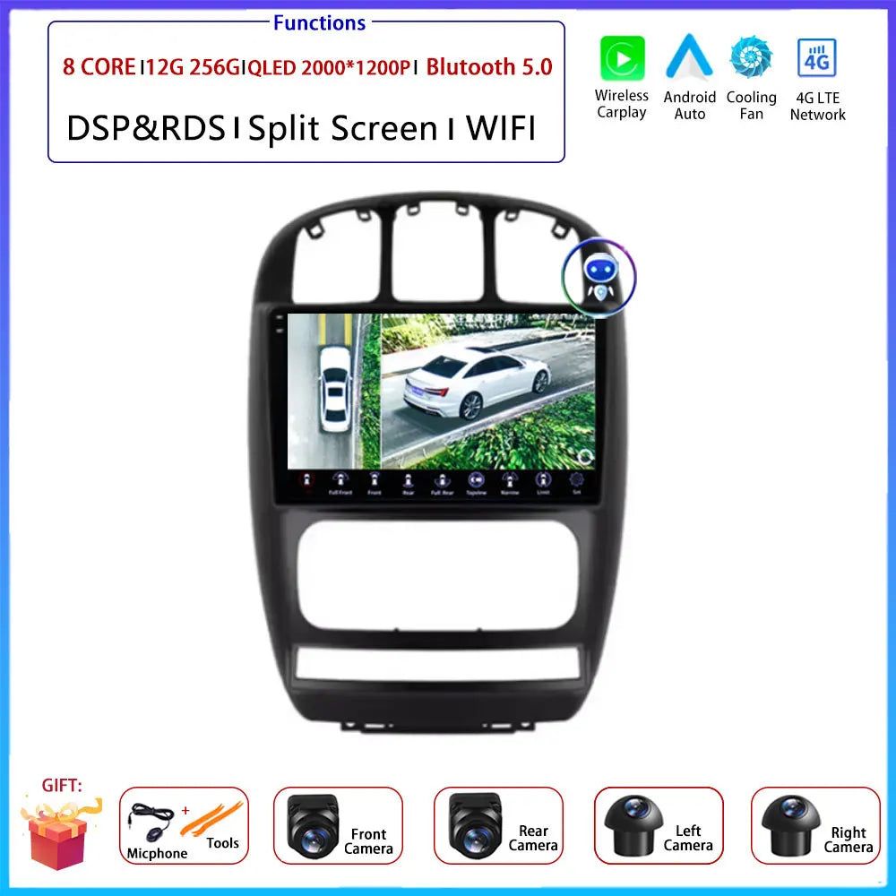for Chrysler Voyager RG RS Town & Country RS 2000 - 2007 Android Auto Carplay Car Radio Multimedia Player GPS Navi DSP Stereo