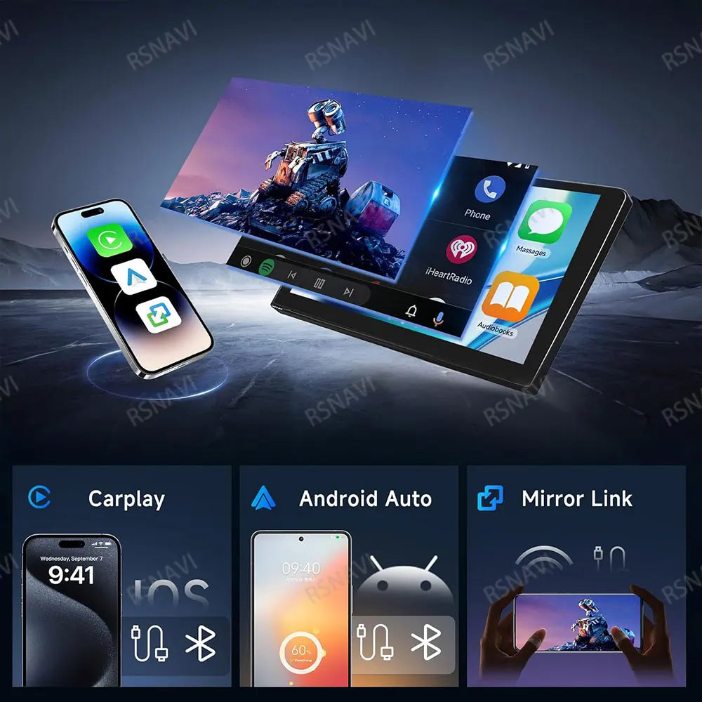 Android 14 Wireless Carplay Auto For Renault Kangoo 2 2009 - 2018 Car Radio Multimedia Stereo Video Player QLED GPS NAVI 4G WIFI