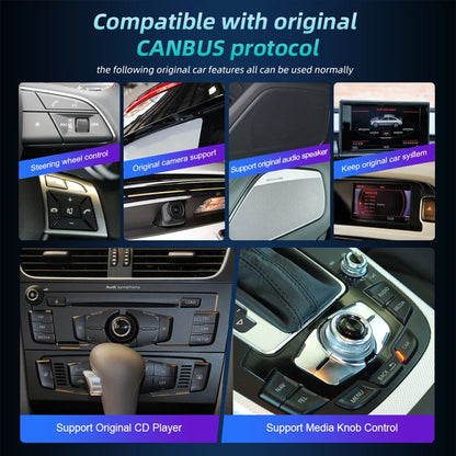 For Audi A6 A7 C7 Android 14 Car Radio Multimedia mp3 Player IPS Carplay Screen Stereo 4G GPS Navigation WIFI Head Unit