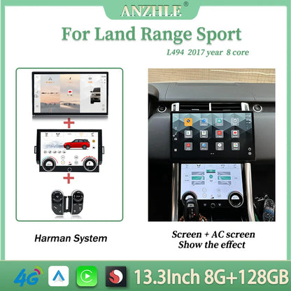 13"For Range Rover Sport L494 Android 13 Multimedia Player Car GPS Radio Wireless Carplay And Android Auto Original Car OEM Menu