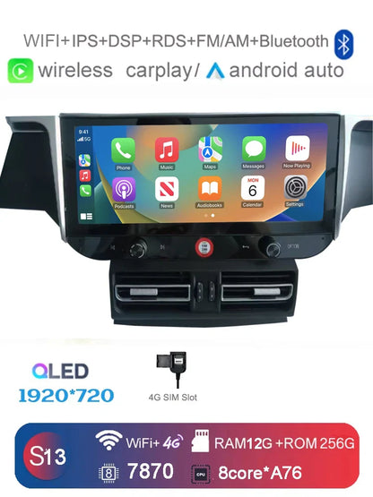 FYT 12G+256G Carplay Auto Android 14.0 4G LTE 360 Camera IPS Car DVD Player GPS WIFI Bluetooth Radio For Porsche Macan 2010-2016