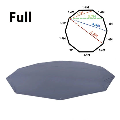 4.6 M Polygon Camping Mat Oversize Outdoor Picnic Mat Decagon Big Pyramid Tent Ground Sheet Simple Awnings Shelter Beach Blanket